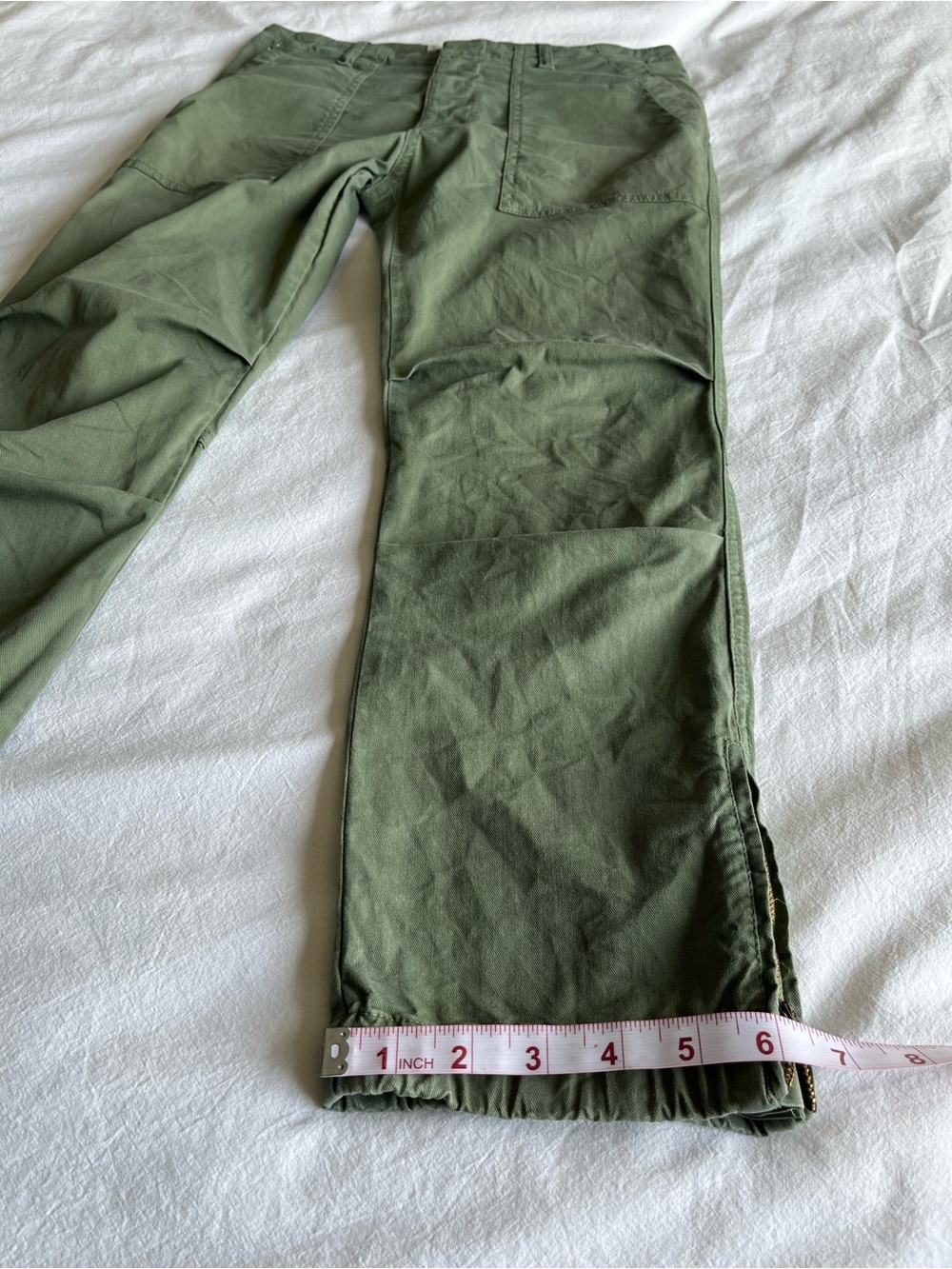 Nili Lotan Shon Cropped French Military Pants Army Green Size 4 Gorpcore Utility - Picture 11 of 16